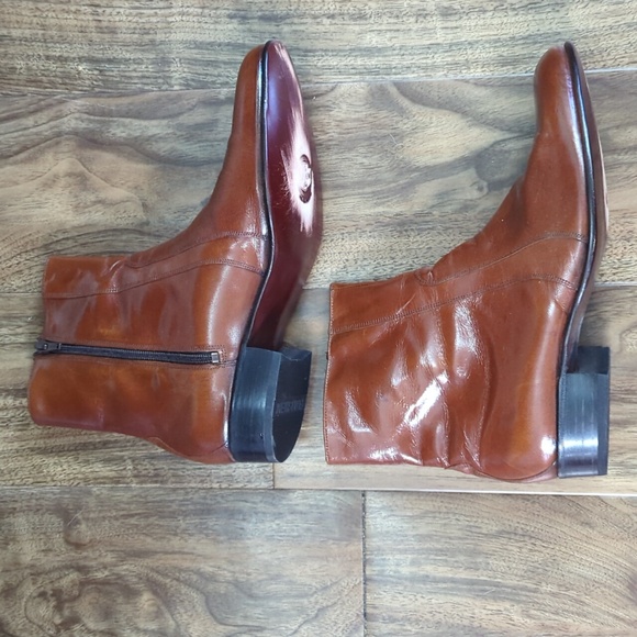 Florsheim Sorrento Pointed Toe Brown Leather Ankle Boots 10.5 D - Picture 3 of 11